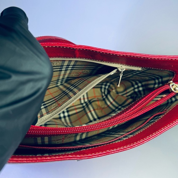 Authentic Burberry Shoulder Handbag Red - Picture 7 of 10